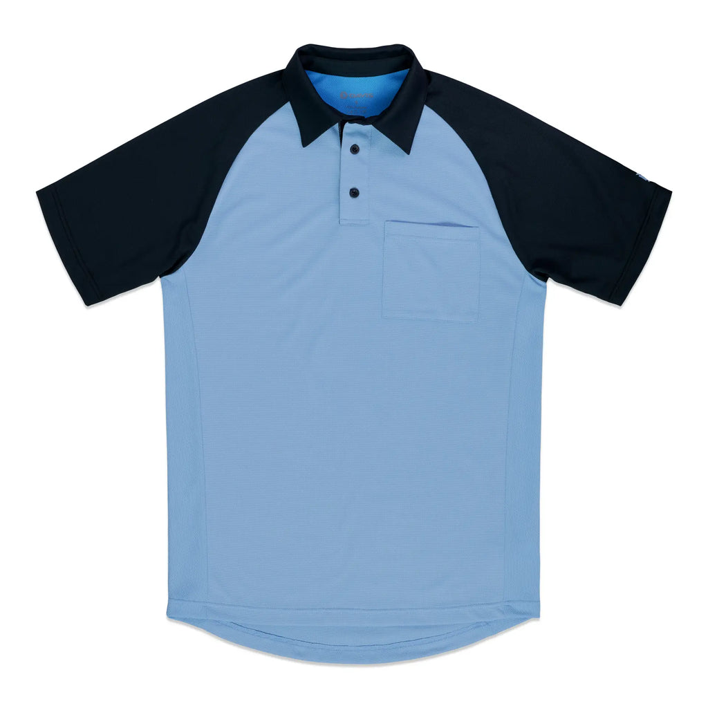 MX3 Powder Blue/Black Raglan Sleeve Umpire Shirt