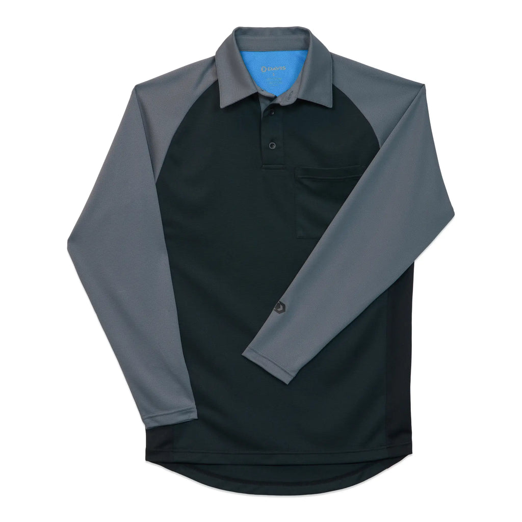 MX3 Black/Charcoal LS Raglan Sleeve Umpire Shirt