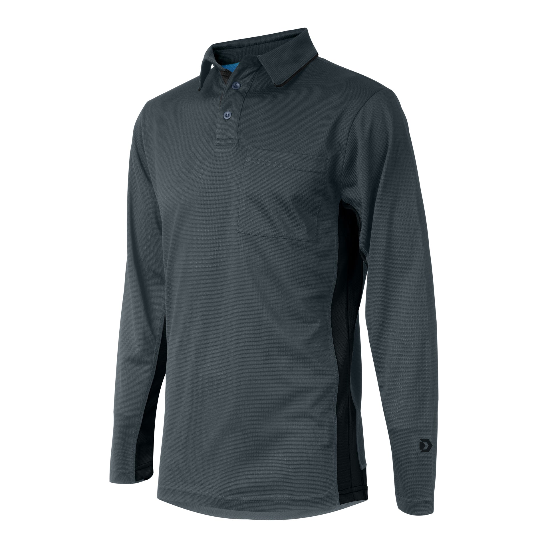 BFX MLB Side Panel Homage V2 LS Charcoal Umpire Shirt