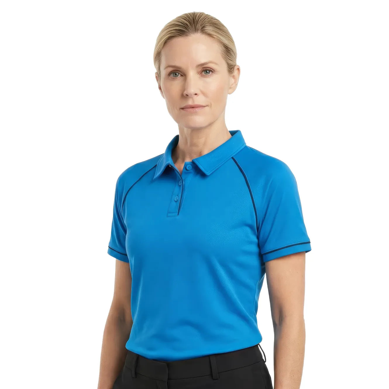 Women's C3 Bright Blue Raglan Sleeve Volleyball Referee Shirt