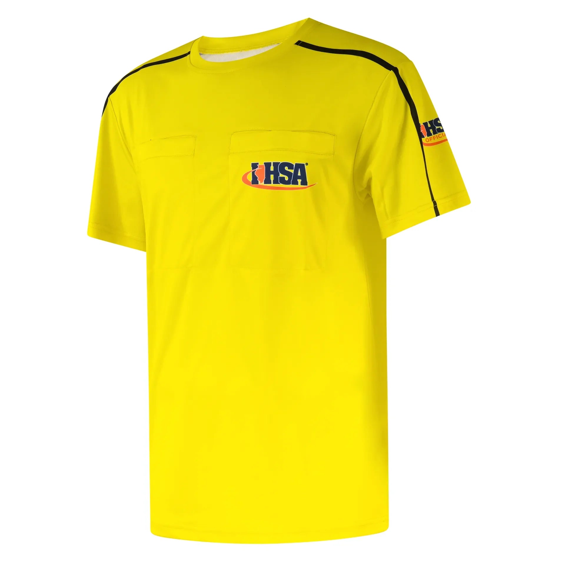 Illinois (IHSA) Davis IHSA AeroFLX Soccer Yellow Referee Shirt 2.0