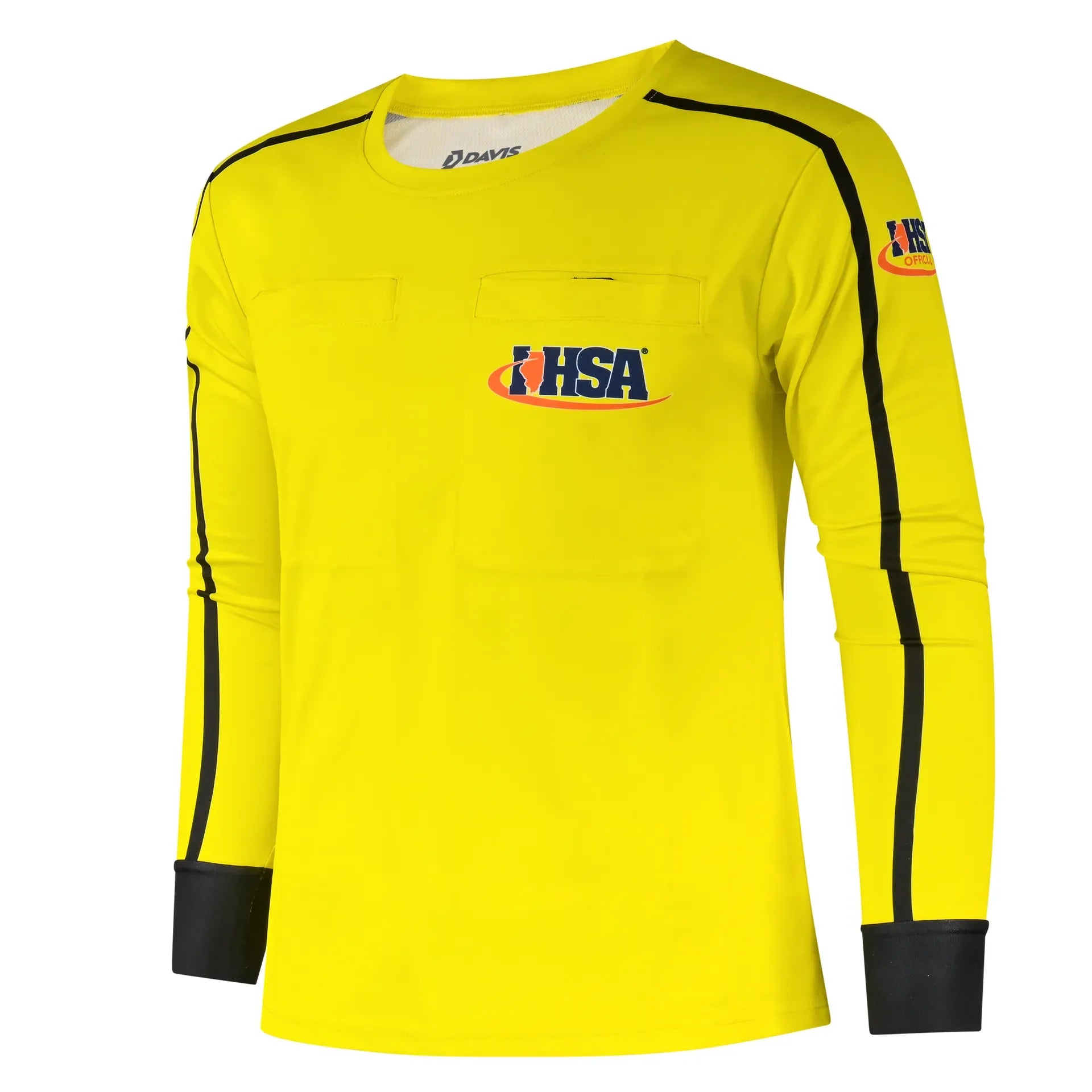 Illinois (IHSA) Davis Women's IHSA AeroFLX Soccer Yellow Referee LS Shirt 2.0