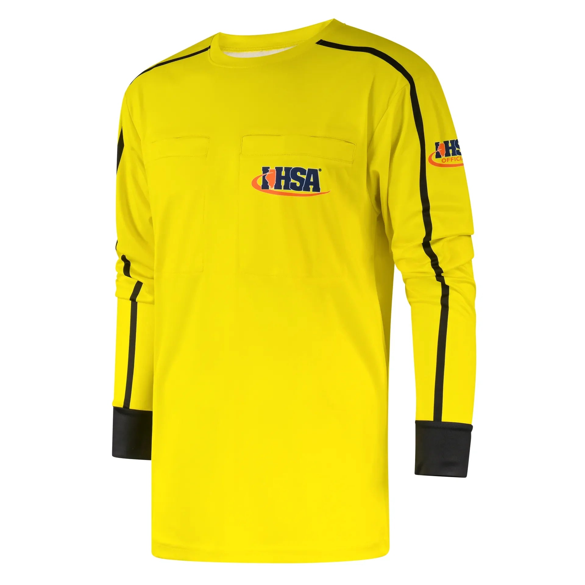Illinois (IHSA) Davis IHSA AeroFLX Soccer Yellow Referee LS Shirt 2.0