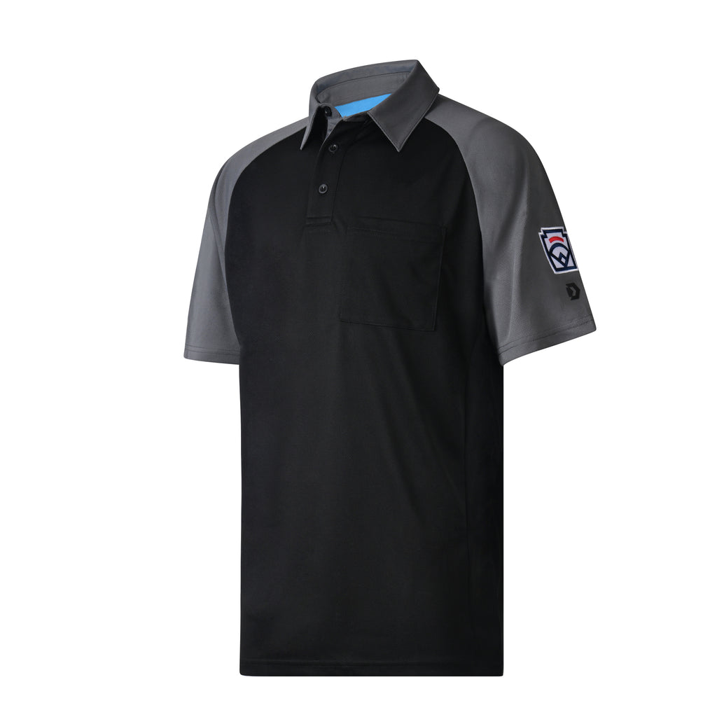 Little League MX3 Black/Charcoal Raglan Sleeve Umpire Shirt
