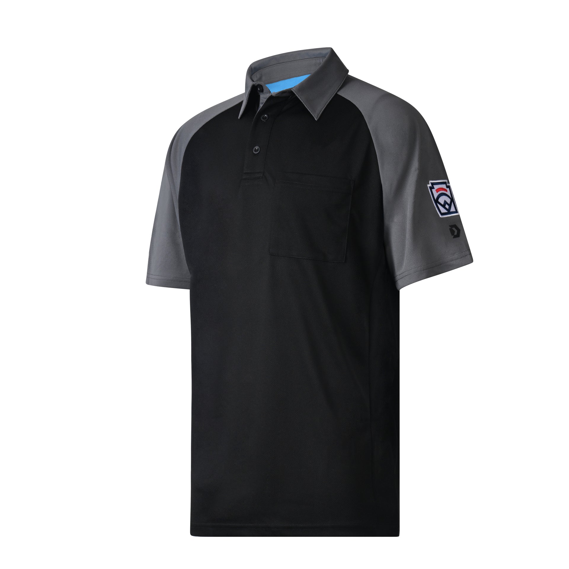 Little League MX3 Black/Charcoal Raglan Sleeve Umpire Shirt