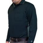 Little League BFX MLB Side Panel LS Black Umpire Shirt